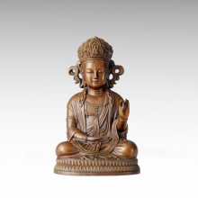 Statue de Bouddha Coréenne Avalokitesvara Bronze Sculpture Tpfx-068